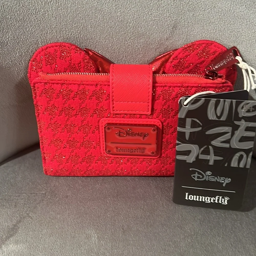 💕❣️Loungefly Disney Minnie Cute red wallet with ears❣️❤️‍🔥